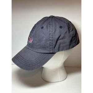 Vineyard Vines Pink Whale Logo Adjustable Strap Back Navy Blue Baseball Cap